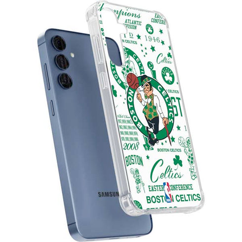 NBA Boston Celtics Historic Blast Galaxy A35 5G Clear Case